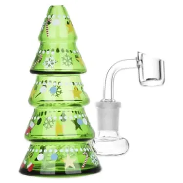 Product image of KKC - 5" Jolly Holiday Tree Glass Rig