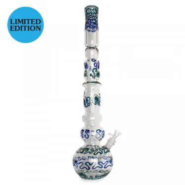 Product image of Red Eye Glass | 23" Train Wreck Bubble Base Bong - Assorted Colours