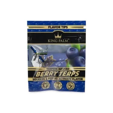 Product image of King Palm | Berry Terp Corn Husk Pop Filter Tip - 2pk