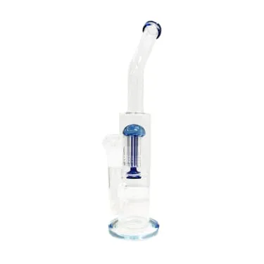 Product image of 14" Straight Tube Water Pipe with Tree Perc and Bent Neck