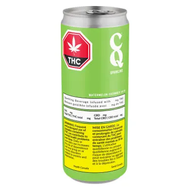 Watermelon Cucumber Sativa - CQ Sparkling - THC Drinks