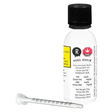 Product image of Pure Rosin | Pure Live Hash Rosin Infused MCT Oil - Harbour Haze - Sativa - 30ml