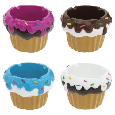 Product image of Fujima Cupcake Polystone Ashtray - 3.25" - Assorted Colors