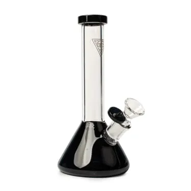 Product image of 8" Midge Mini Beaker Bong (Black) - Red Eye Tek