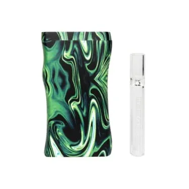 Product image of Green Swirl Dugout - Red Eye Glass