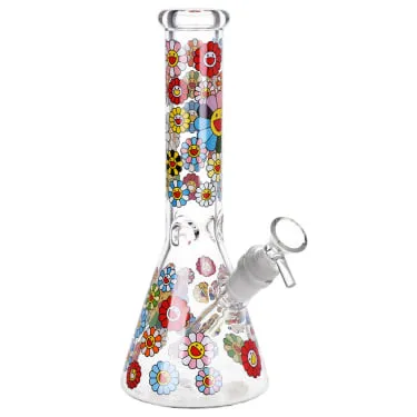 Product image of Smiling Flowers Beaker Glass Water Pipe