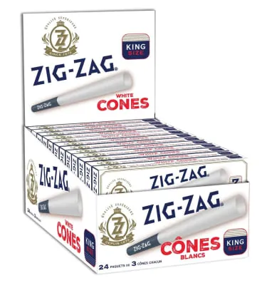 Product image of Zig Zag King Size White Pre-Rolled Cones