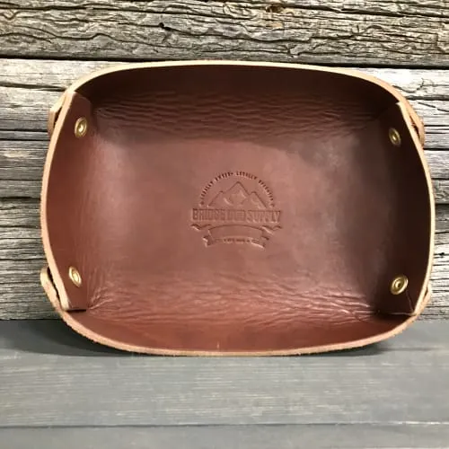 Product image of Bridge Bud Leather Bowl - Brown
