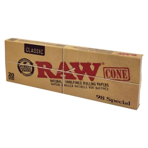 Product image of RAW - Classic Natural Unrefined Hemp Pre-Rolled Cones 98x20mm