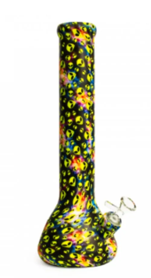 Product image of 13.5"  Beaker Tube - LIT Silicone - Alien