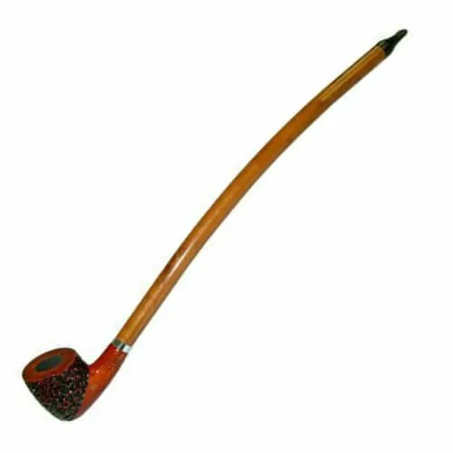 Product image of 15" Curved Stem Engraved Rosewood Pipe - Rosewood 15"