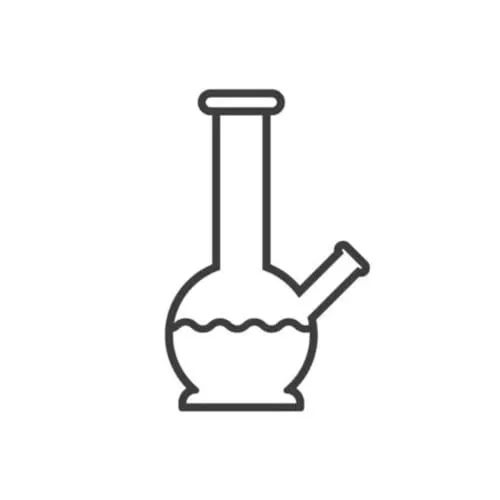 Product image of Bongs - Bongjour! 8" Tall Straight Tube (BLACK)