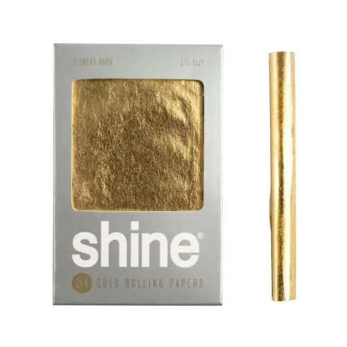 Product image of 1-1/4" 24k Gold Rolling Papers 2 Sheet Packs by Shine Papers