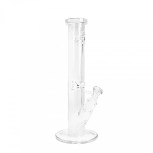 Product image of 12" 9mm Thick Straight Tube W/Debossed Logo Clear