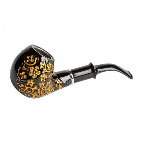 Product image of Black Classic Pipe w/ Gold Design
