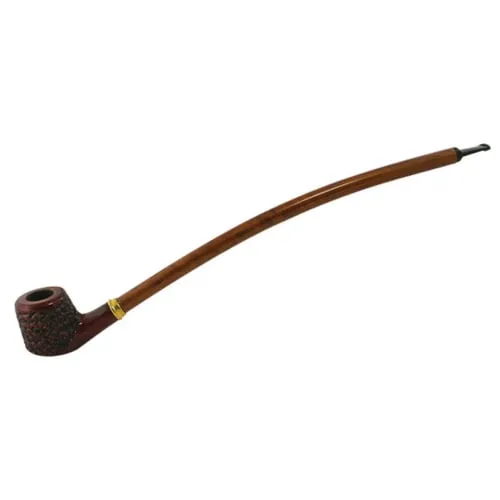 Product image of 15" Curved Engraved Cherry Wood Pipe by Shire Pipes