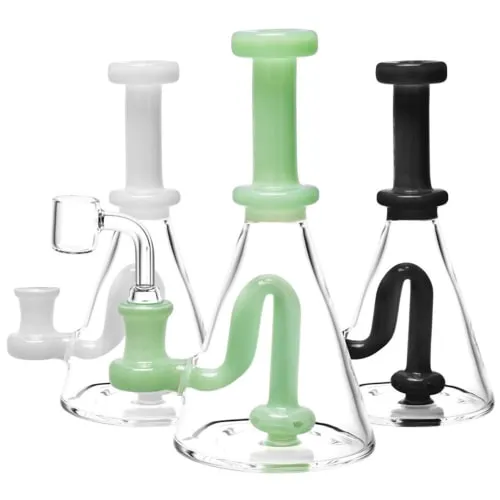 Product image of 6.5" Streamlined U-Bend Perc Dab Rig by Pulsar