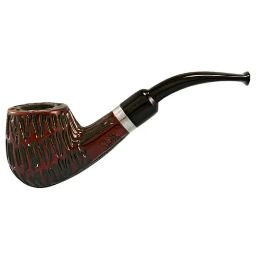 Product image of 5.25" Engraved Brandy Wooden Pipe by Shire Pipe