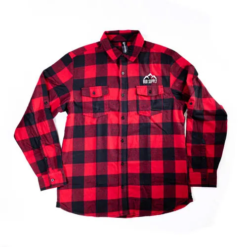 Product image of Bud Supply - Burnside Flannel Shirt Red/Black - M