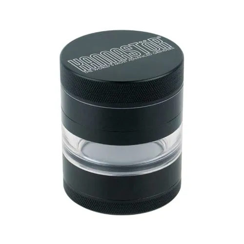 Product image of 4-Piece Black Solid Top & Jar Body Grinder by Kannastor