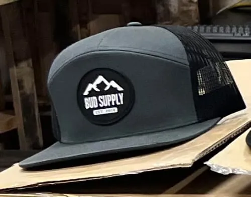 Product image of BUD SUPPLY - 7 Panel DarkGrey / BlackMesh Hat