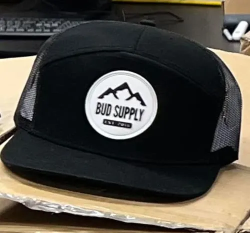 Product image of BUD SUPPLY - 7 Panel Black Mesh Hat