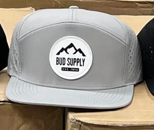 Product image of BUD SUPPLY - 7 Panel Laser Cut Cap Grey