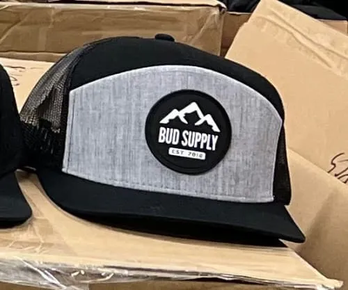 Product image of BUD SUPPLY - 7 Panel Heather / Black Mesh Hat
