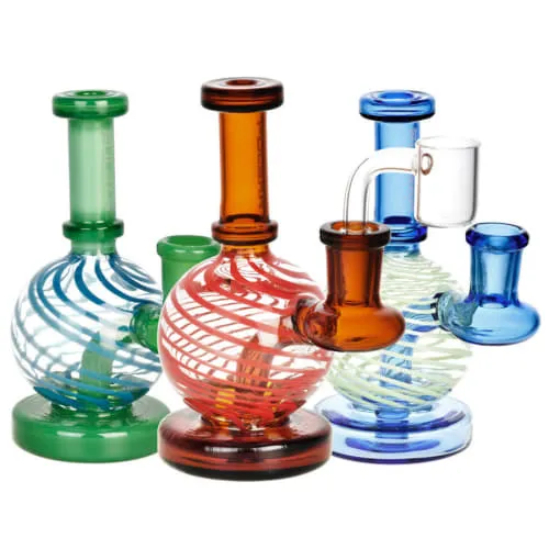 Product image of 5.25" Spiral-Wrapped Ball Mini Dab Rig by Pulsar