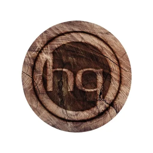 Product image of 5" hq Wooden Coaster Dab Mat