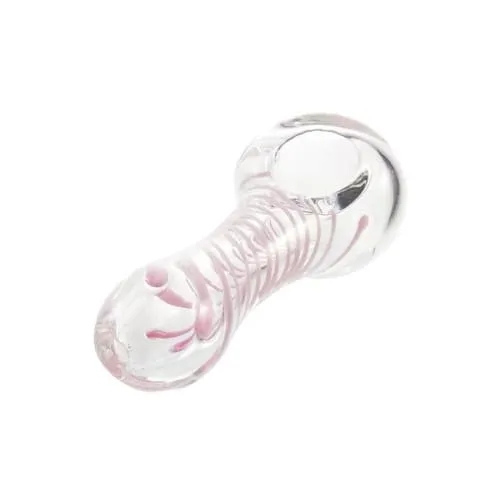 Product image of 3.5" Thick Clear Spoon with Colour Stripes