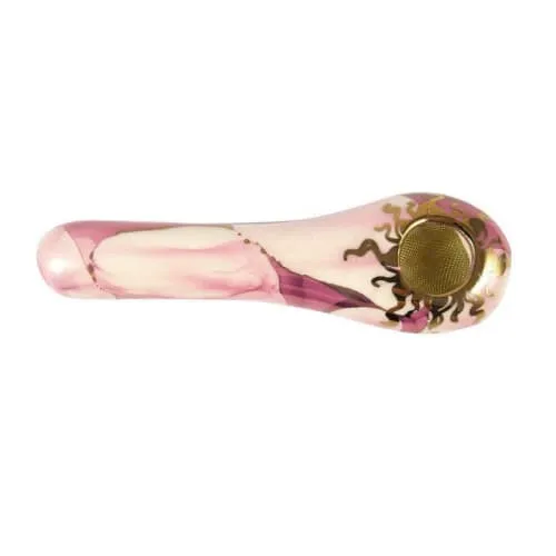 Product image of Porcelain Gold Spoon Pipe by Ancient Creations