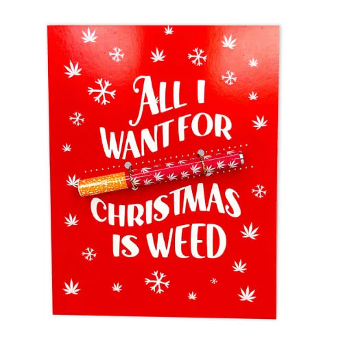 Product image of All I Want for Christmas is Weed KushKards One Hitter Card