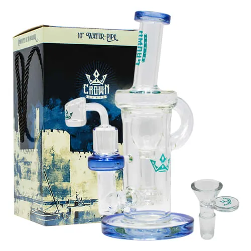 Product image of 10" Crown Glass Dab Rig & Bong