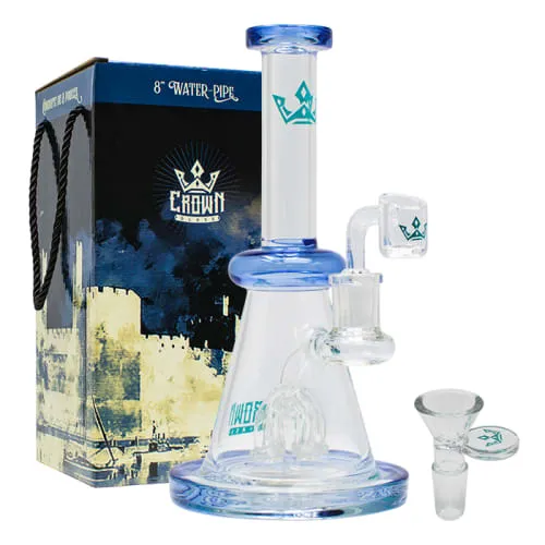 Product image of 8" Crown Glass Dab Rig & Bong