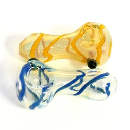 Product image of 2.5" Clear Glass with Colorful Twist