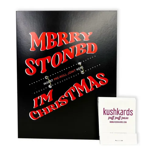 Product image of KushKards Pre-Roll Card - Merry Stoned I'm Christmas