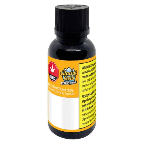 Product image of MAX Balanced 30:30 Drops - Glacial Gold - Ingestible Oils