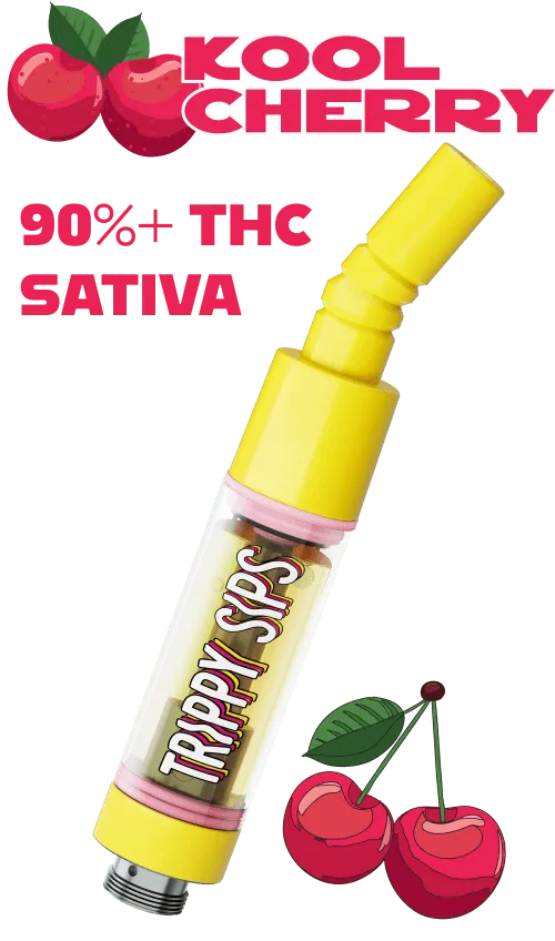 Product image of Kool Cherry Liquid Diamond Blend - Trippy Sips - 510 Cartridges