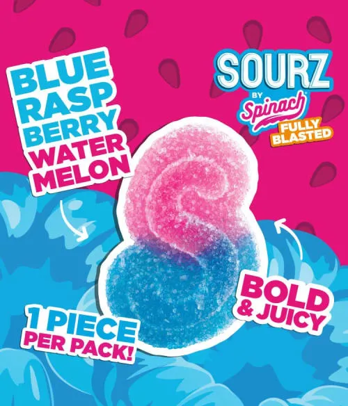 Product image of Spinach - Soft Chews - Fully Blasted Blue Raspberry Watermelon