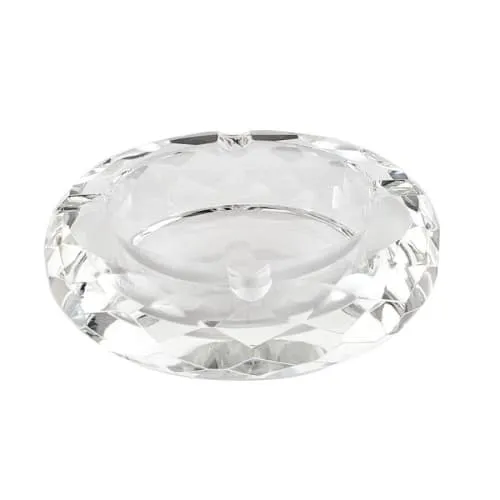Product image of Glass Crystal Ashtray - Round Multi Faceted