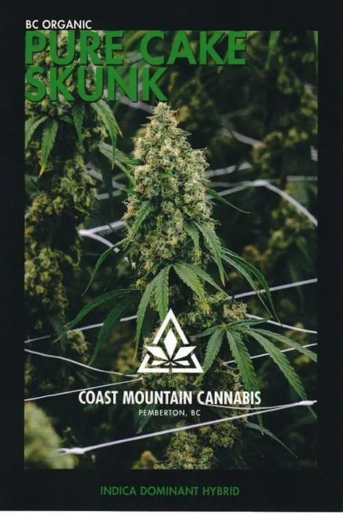 Product image of BC Organic Pure Cake Skunk Pre-Rolls 3 x 0.5g - COAST MOUNTAIN CANNABIS