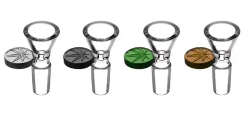 Product image of Bowl Herb Slide w/Embossed Lead Tab - 14mm Male