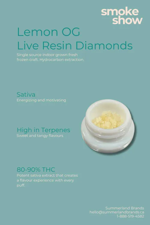 Product image of Smoke Show - Lemon OG Live Resin Diamonds