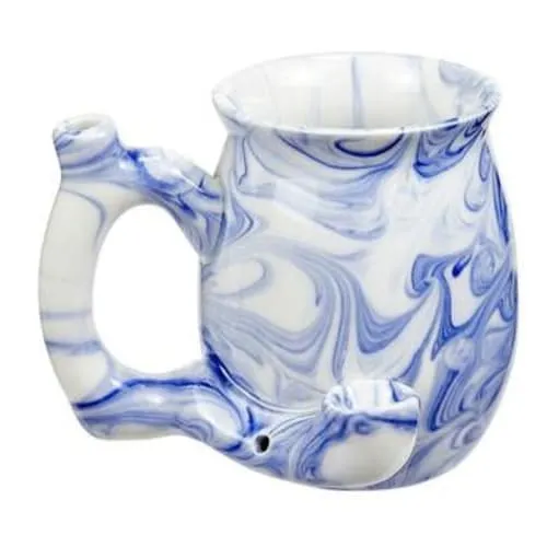 Product image of Wake and Bake - Marble Ceramic Mug Pipe