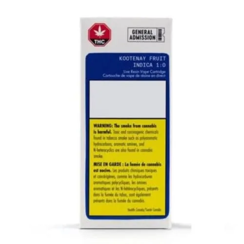 Product image of General Admission - Kootenay Fruit Vape - Cartridge 510