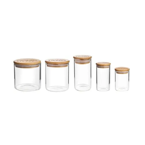 Product image of Piranha Glass Storage Jar with Bamboo Lid