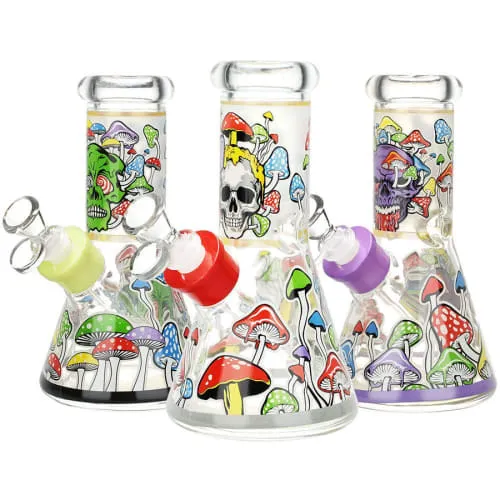 Product image of Monstrous Mushroom Mashup Beaker Glass Water Pipe 8"