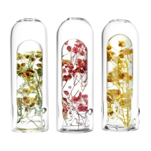 Product image of Wild Flower Power Terrarium Style Glass Hand Pipe