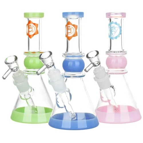 Product image of Om Sweet Om Chakra Beaker Water Pipe 7"